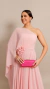 Vestido Longo um ombro só com capa Rose Carol na internet