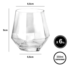 Set x6 vasos DIAMOND en internet