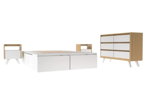 JUEGO DORMITORIO NORDICO 2X2