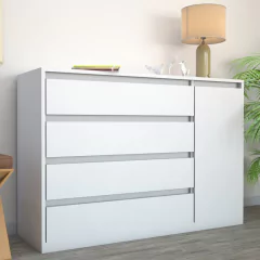 COMODA HANDLE CON 1 PUERTA Y 4 CAJONES - comprar online