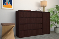 COMBO 4. JUEGO DORMITORIO 160X190 CAMA+RESPALDO+ COMODA - Señores Muebles