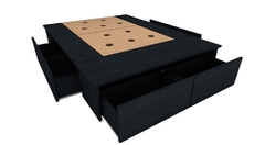 Imagen de COMBO 4. JUEGO DORMITORIO HANDLE 2X2 - CAMA+RESPALDO+COMODA