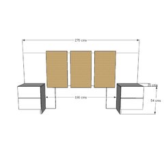 RESPALDO CAMA PANELES 180 - tienda online