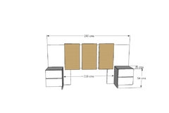 COMBO BOX CAMA 2X2 + RESPALDO 200