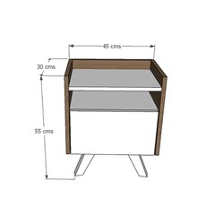 MESA DE LUZ NORDICA 1 CAJON en internet