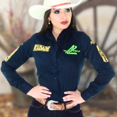 Camisete Radade Bordada Green Azul + Adesivo De Brinde