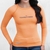 Camiseta UV50+ térmica feminina laranja da marca Texas Farm, com mangas longas e logo frontal.