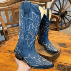 Bota Bico Fino Bonazus Azul Ref.17202 - comprar online