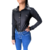 Body Manga Longa Brilho Discreet Top Country Preto - loja online