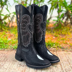 Bota Texana Vimar Brilho Estilo Arraia Preto Ref.13240 - comprar online