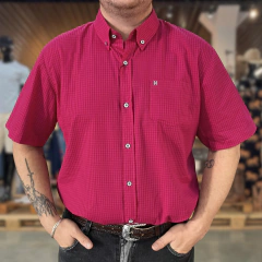 Camisa Masculina Holstein M/C Rosa