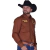 Camisa Radade Manga Longa Bordada New Western Marrom na internet