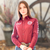 Camisete Feminina Bordada Texas Farm Bordo