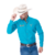 Camisa Competição Masculina Texas Farm Azul Turquesa Ref:Cp007