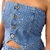 Cropped Jeans Ozzo Azul Strass Ref.512 - comprar online