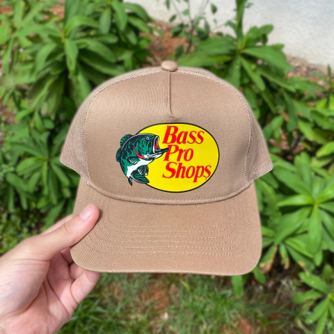Boné Bass Pro Shops Marrom Claro