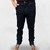 Calça masculina preta da marca Tex Team, modelo tradicional, vista frontal com detalhe de bolso.