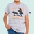 Camiseta infantil mescla da marca Ox Horns com estampa de cowboy e boi.
