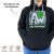 Moletom unissex preto All Western com estampa branca e verde de alta durabilidade, modelo com capuz e bolso frontal