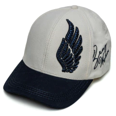 Boné Zenz America Old Blue com detalhe em strass e bordado na aba