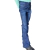 Calça infantil feminina jeans azul com bordados estilo boho