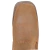 Vista superior do bico da botina masculina Zebu Terra em couro marrom com costura decorativa