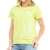 Camiseta feminina Zenz Western na cor verde limão com detalhe brilhante na frente.