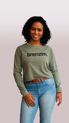 Cropped TRENZIM | cor verde militar