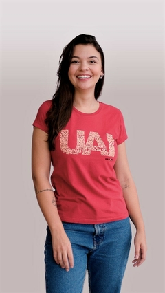 Baby look UAI EXPRESSÕES | Cor vermelho Bordô (Estonada) - loja online