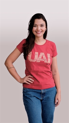 Baby look UAI EXPRESSÕES | Cor vermelho - loja online