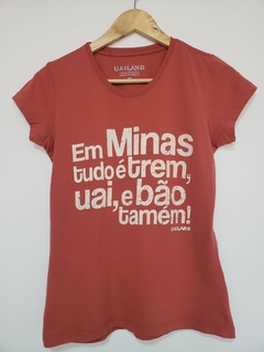 Baby look EM MINAS TUDO É UAI, TREM E BÃO TAMÉM | Cor ferrugem na internet
