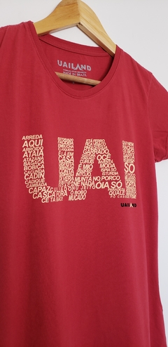 Baby look UAI EXPRESSÕES | Cor vermelho - UAILAND