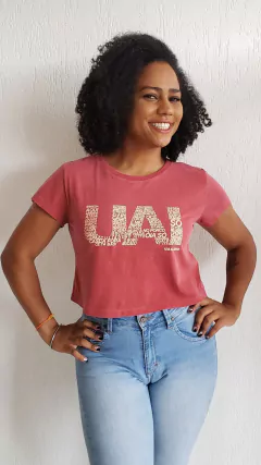 Cropped UAI EXPRESSÕES | Cor bordo - comprar online
