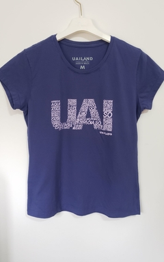 Baby look UAI EXPRESSÕES | Cor azul marinho