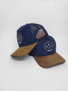 Boné - brasão uailand - azul/caramelo - comprar online