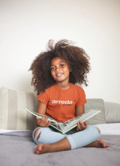 Camiseta Infantil ARREDA UM TIQUIM | cor laranja - comprar online