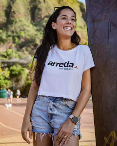 Cropped ARREDA UM TIQUIM | Cor branca - comprar online