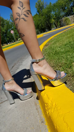 Sandalias HOUSTON plata - Xiomara Calzados
