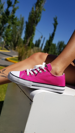 Zapatillas LONA fucsia - Xiomara Calzados