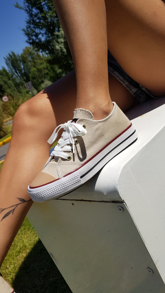 Zapatillas LONA beige - Xiomara Calzados