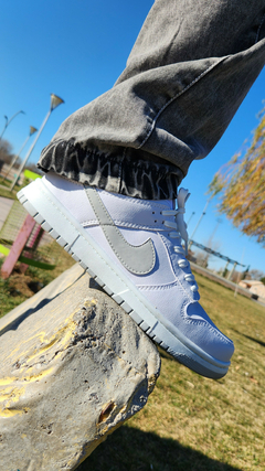 DUNK SB blanco pipa Gris - Xiomara Calzados