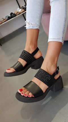 Sandalias TRINI negro - Xiomara Calzados