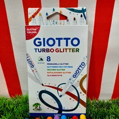 Marcadores con Glitter x 8 TURBO- GIOTTO - 8000825425806