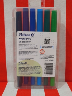 Marcadores Lettering Punta Pincel x 12 de Pelikan (29780) - Libreria Pincelada