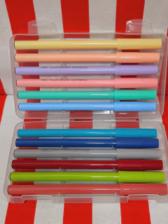 Imagen de Marcadores Lettering Punta Pincel Pastel x 12 de Pelikan (29650)