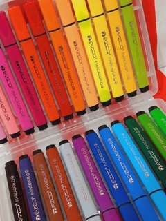 Marcadores Triangulares x 24 - EZCO- 6939585808821 - Libreria Pincelada