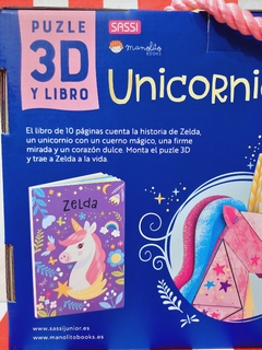 Unicornio, Libro y Puzzle 3D x47 piezas de Manolito - Libreria Pincelada
