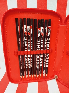 Cartuchera 1 piso con Set Escolar RIVER PLATE de Cresko (020781) - comprar online