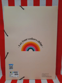 Imagen de Carpeta con ELASTICO 3 solapas Rainbow - MOOVING - 7799133017025