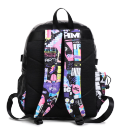 Mochila Espalda Holografica FESTIVAL BLACK 17" de Chimola (270740) en internet